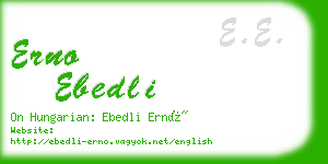 erno ebedli business card
